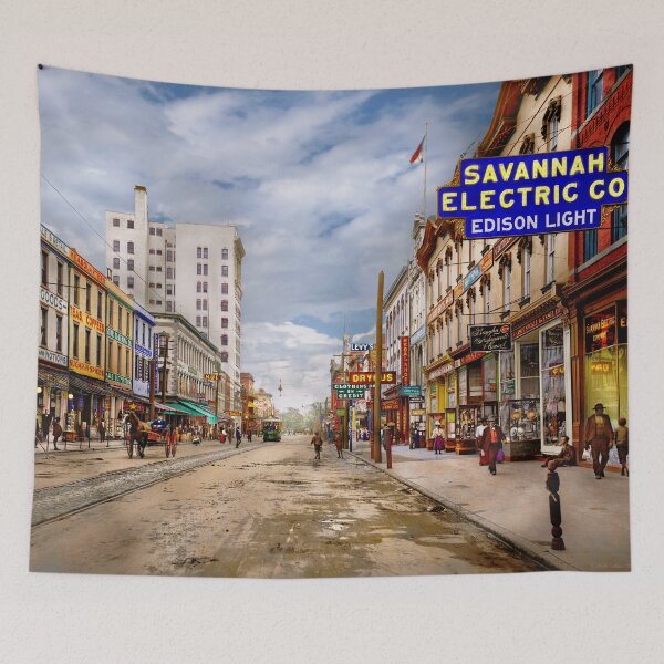 Item preview, City - Savannah, GA Broughton Street 1907 designed and sold by Mike Savad Photography.