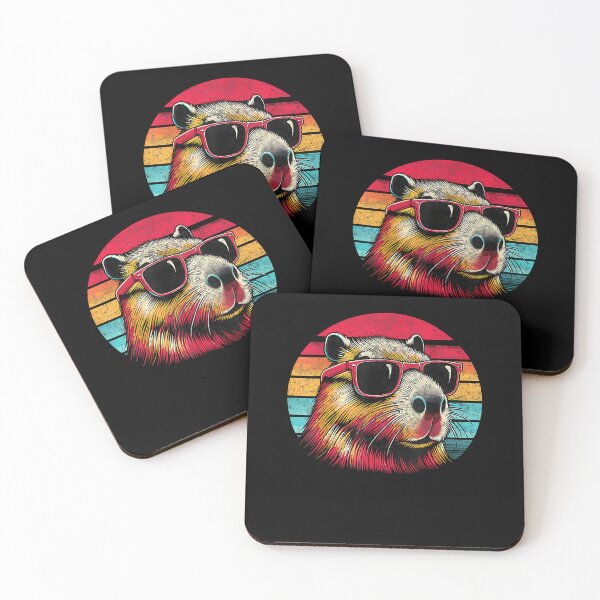 Item preview, Retro Capybara Sunglasses designed and sold by Cheesymatiion.