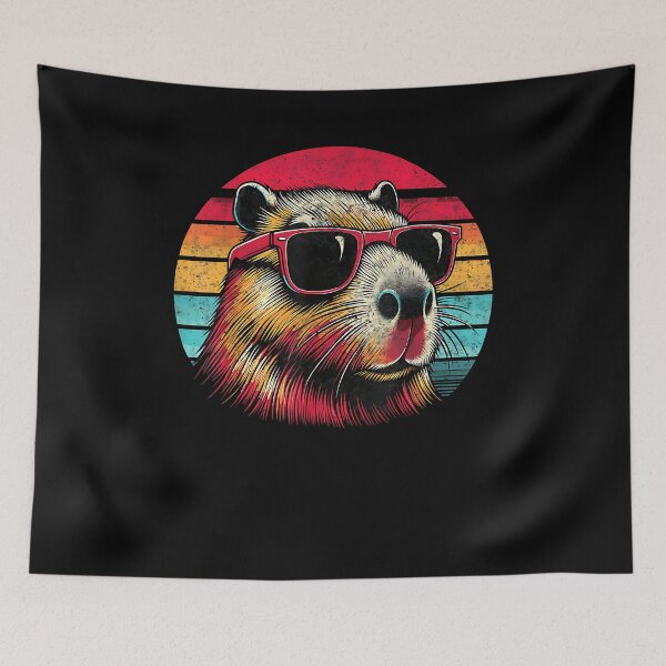Item preview, Retro Capybara Sunglasses designed and sold by Cheesymatiion.