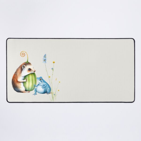 Item preview, Animal Friends – Cute Baby Hedgehog and Blue Frog Illustration | Baby Nursery Art | Baby Shower Gift designed and sold by CONTRAPINK.