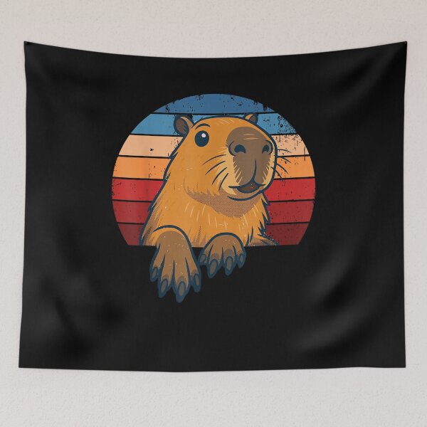 Item preview, Retro Capybara Vintage Novelty Funny Capybara designed and sold by Cheesymatiion.