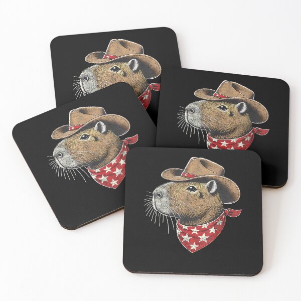 Item preview, Capybara Cowboy Howdy Retro Capybara designed and sold by Cheesymatiion.