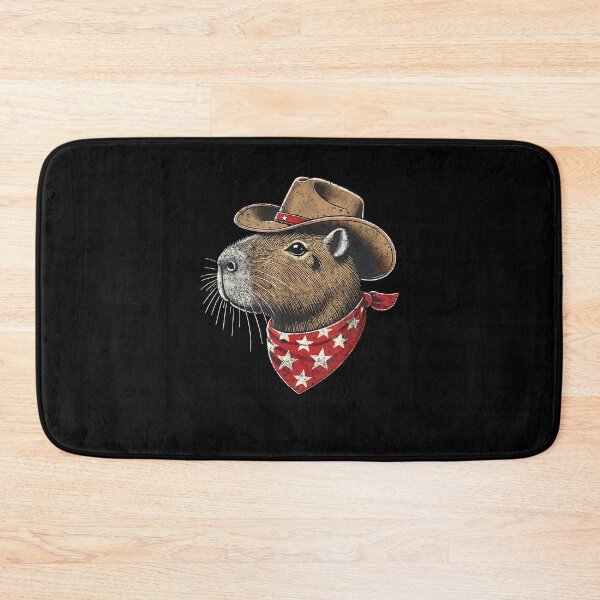 Item preview, Capybara Cowboy Howdy Retro Capybara designed and sold by Cheesymatiion.