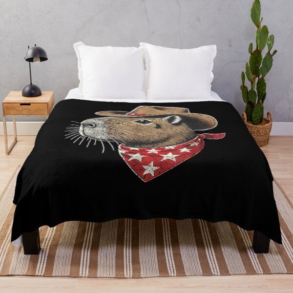 Item preview, Capybara Cowboy Howdy Retro Capybara designed and sold by Cheesymatiion.
