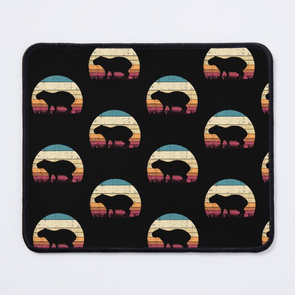 Item preview, Capybara Silhouette Sunset Retro Capy Rodent Men Women Kids designed and sold by Cheesymatiion.
