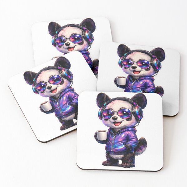 Item preview, Cute Panda Coffee Lover Sticker – Kawaii Panda Holding Coffee Mug designed and sold by StickerMoodLab.