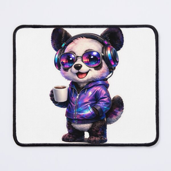 Item preview, Cute Panda Coffee Lover Sticker – Kawaii Panda Holding Coffee Mug designed and sold by StickerMoodLab.
