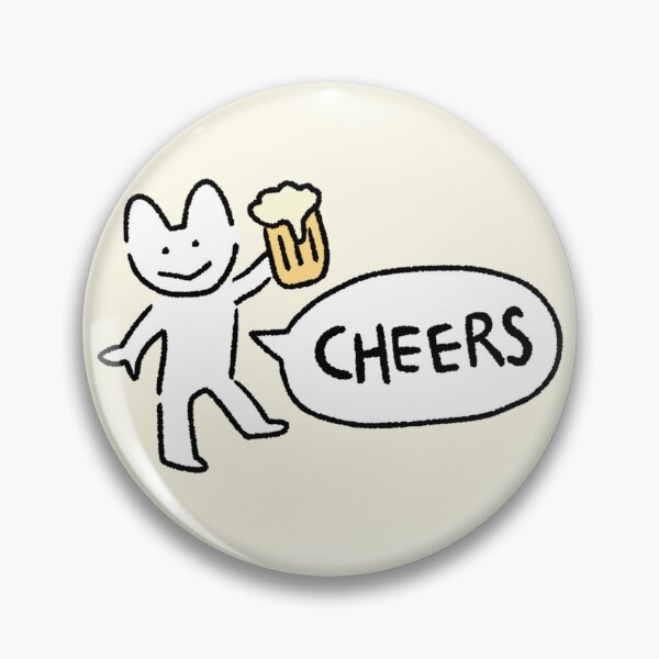 Item preview, Funny Cheers Cat Sticker – Cute Drinking Cat Cartoon, Celebration Cat Meme, Party Cat Illustration designed and sold by lazydayz16.