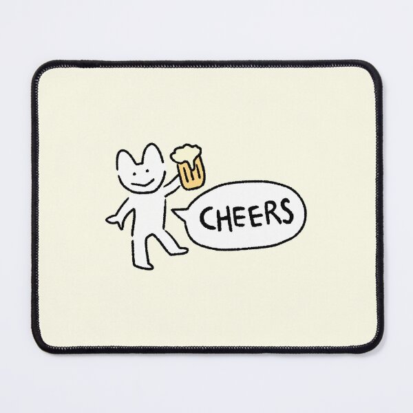 Item preview, Funny Cheers Cat Sticker – Cute Drinking Cat Cartoon, Celebration Cat Meme, Party Cat Illustration designed and sold by lazydayz16.