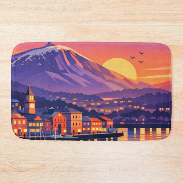 Item preview, Hobart - Illustration Postcard designed and sold by MatthewHeights.