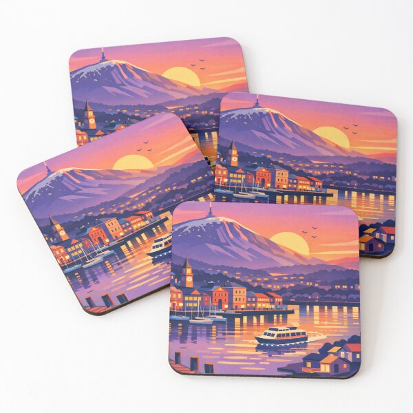 Item preview, Hobart - Illustration Postcard designed and sold by MatthewHeights.