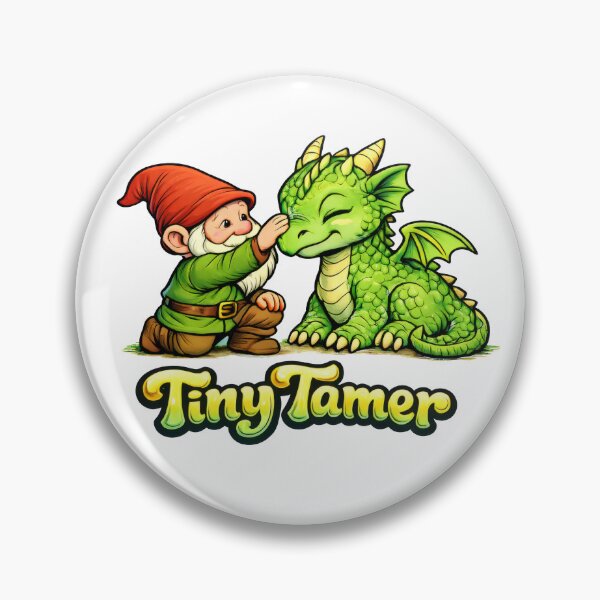 Item preview, Tiny Tamer Cute Gnome and Baby Dragon Fantasy Illustration designed and sold by Moriarty's Digital Visions.