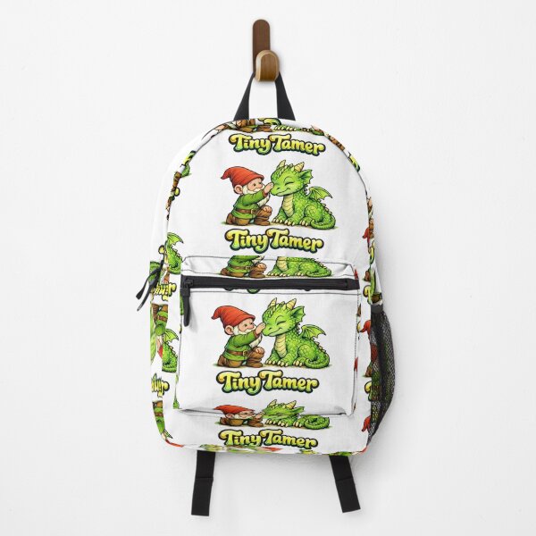 Item preview, Tiny Tamer Cute Gnome and Baby Dragon Fantasy Illustration designed and sold by Moriarty's Digital Visions.