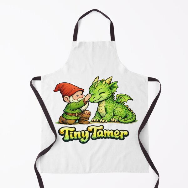 Item preview, Tiny Tamer Cute Gnome and Baby Dragon Fantasy Illustration designed and sold by Moriarty's Digital Visions.