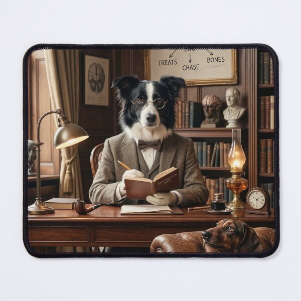 Item preview, The Dogchianalyst | Funny Border Collie Psychoanalyst Art designed and sold by Yassine Ardi.