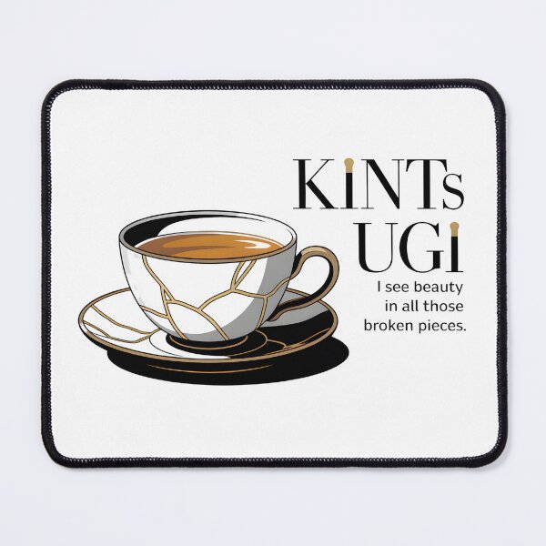 Item preview, Kintsugi Tea Cup – Beauty in Broken Pieces Japanese Philosophy designed and sold by ArcticFoxStudio.