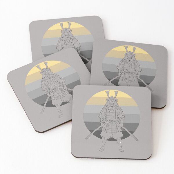 Artikelvorschau, Japanese Samurai Warrior with Sun Circle - Minimalist Bushido Japan Art. entworfen und verkauft von LunaPrintCo.