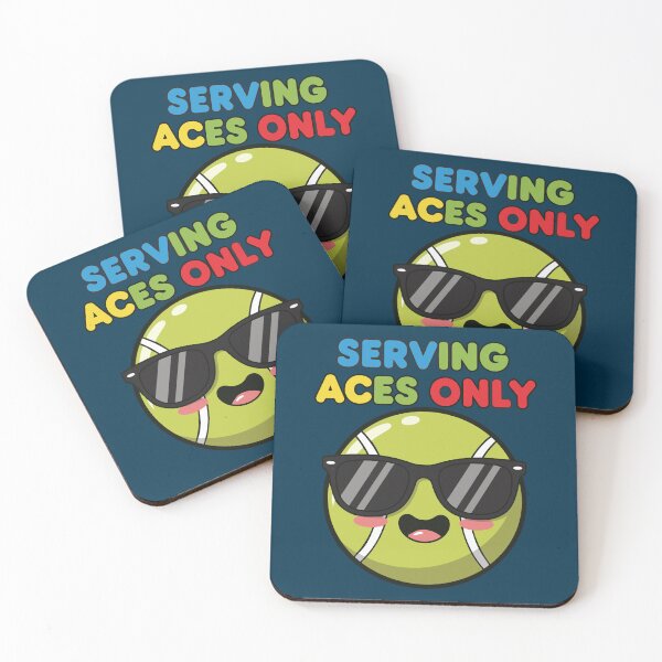 Item preview, Serving Aces Only – Cool Tennis Ball with Sunglasses Funny Tennis Player Design  designed and sold by ُEldalal-Design.