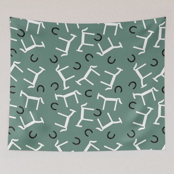 Item preview, Cute horse green seamless pattern designed and sold by SeamlessDsign.