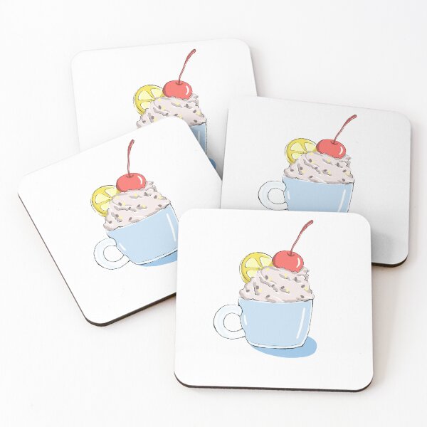 Item preview, Lemon and Cherry Mug Dessert - Cozy Pastel Food Illustration designed and sold by morimist.