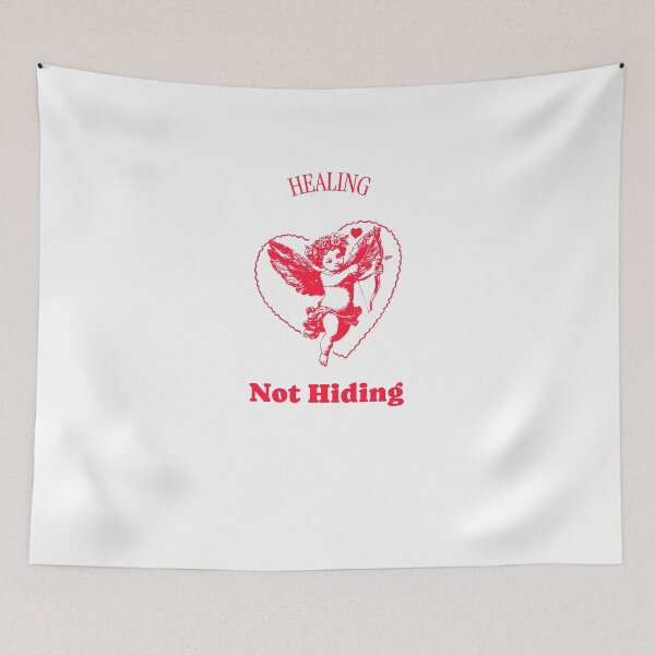 Item preview, Healing Not Hiding T-Shirt – Mental Health Awareness Inspirational Quote Tee designed and sold by Gerontar.