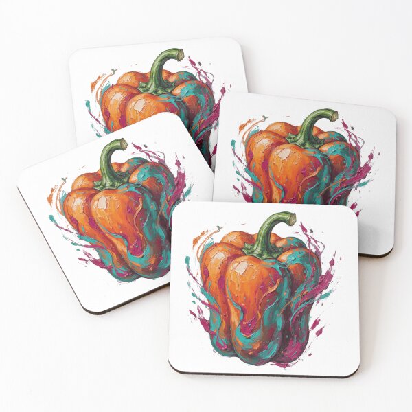 Item preview, Colorful Abstract Bell Pepper – Paint Splash Food Art designed and sold by Activity01.