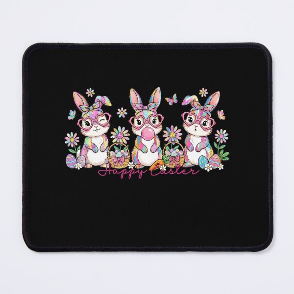 Item preview, Girls Happy Easter Bunny Trio designed and sold by KroghDs.