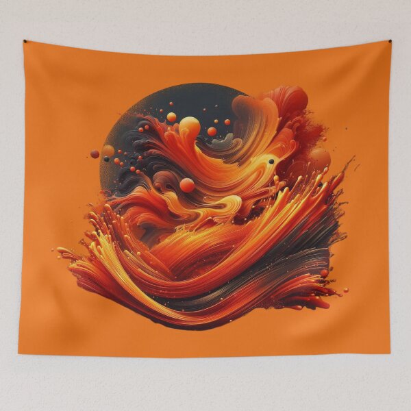 Item preview, Burning Fluid Wave designed and sold by Szpaku desart .