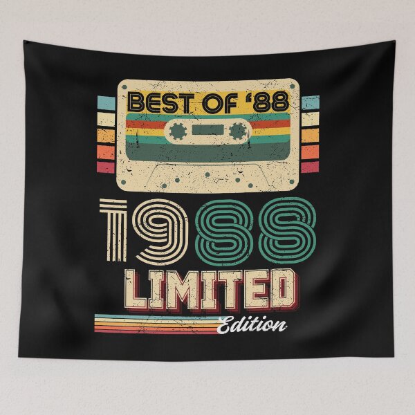 Item preview, Best Of 1988 Limited Edition Retro Cassette Vintage Birthday Gift designed and sold by MixedVibes Co..