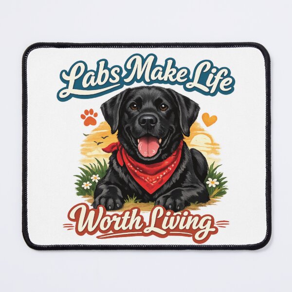 Item preview, Labs Make Life Worth Living – Cute Black Labrador Retriever Dog Lover Shirt designed and sold by 486DesignCo.