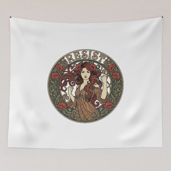 Item preview, Empowering Art Nouveau Resist Woman Vintage Style designed and sold by chattsuede.
