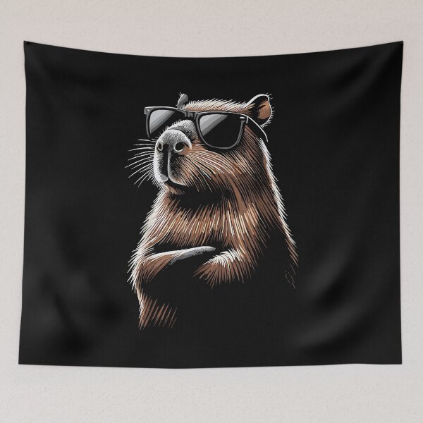 Item preview, Capybara Lover with Sunglasses designed and sold by Cheesymatiion.