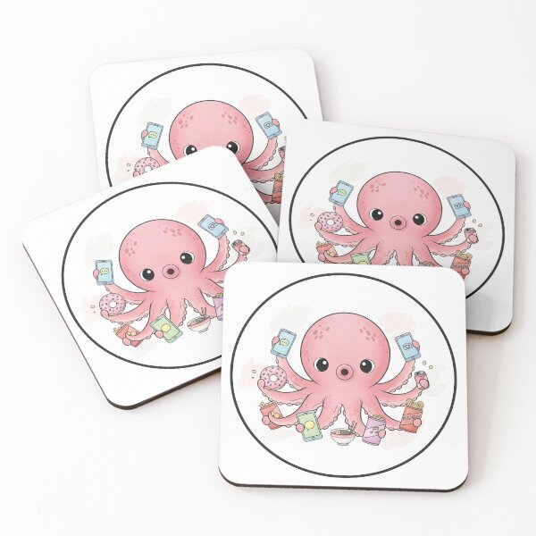 Artikelvorschau, Niedlicher, vielseitiger Oktopus – Lustiger Kawaii-Ozean-Aufkleber entworfen und verkauft von MongOficial.