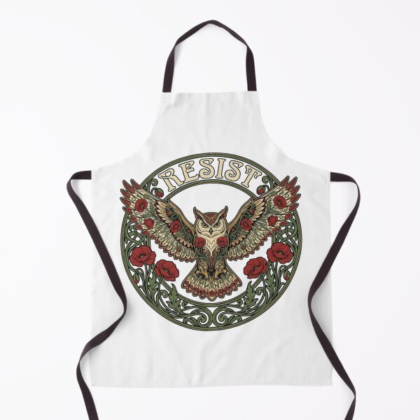 Item preview, Resist Art Nouveau Owl with Poppies Vintage Illustration designed and sold by chattsuede.