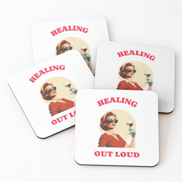Item preview, Healing Out Loud T-Shirt – Woman with Wine Glass Self-Love & Mental Health Graphic Tee designed and sold by Gerontar.