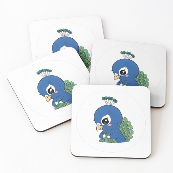Item preview, Cute Peacock – Kawaii Colorful Bird Sticker designed and sold by MongOficial.