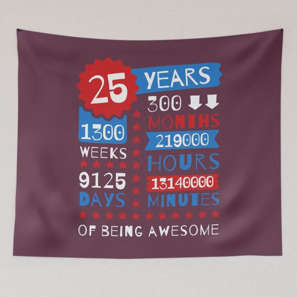 Item preview, 25 Years Of Being Awesome - Splendid 25th Birthday Gift Ideas designed and sold by MemWear.