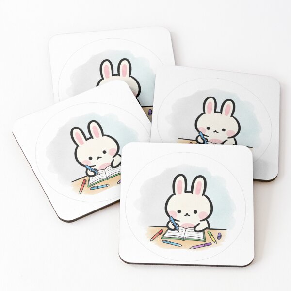 Item preview, Cute Studying Bunny – Kawaii School Animal Sticker designed and sold by MongOficial.