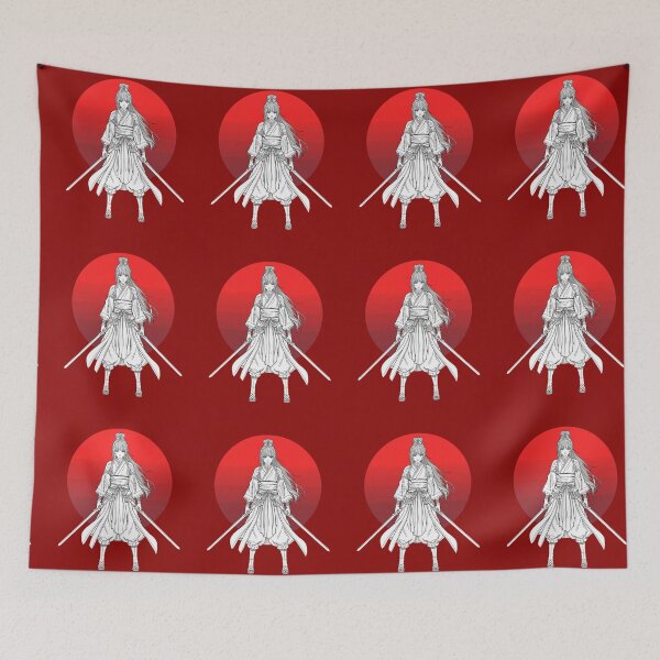 Item preview, Warrior Woman with Red Circle Background. designed and sold by LunaPrintCo.