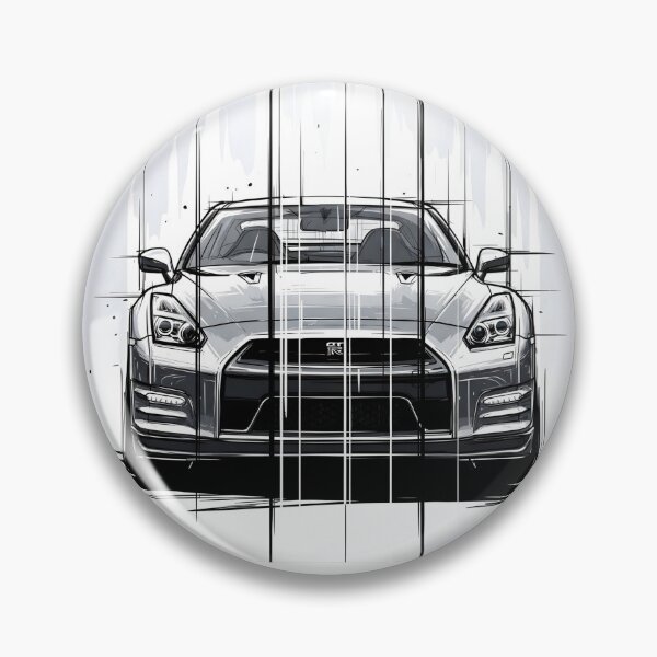 Item preview, Nissan GT-R R35 Line Art Poster JDM Supercar Illustration designed and sold by Motorline44.