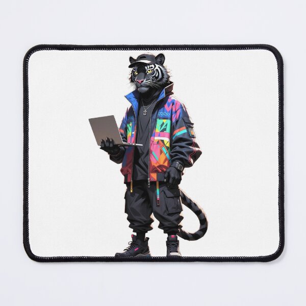 Item preview, Cyberpunk Black Panther Techwear Streetstyle Art designed and sold by cAyberFoxStudio.