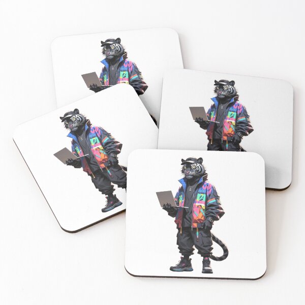 Item preview, Cyberpunk Black Panther Techwear Streetstyle Art designed and sold by cAyberFoxStudio.