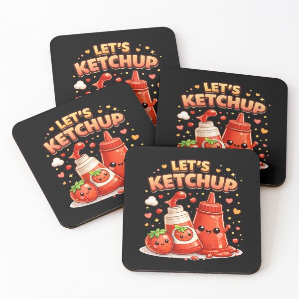 Item preview, Let's Ketchup Cute Food Pun designed and sold by Papier Atelier Art.