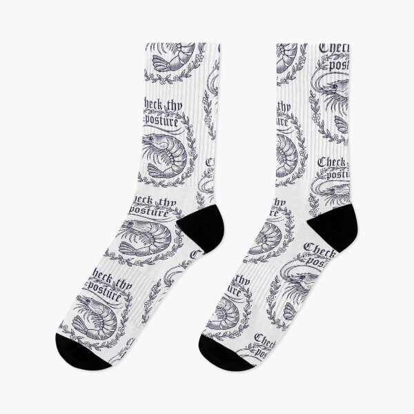 Item preview, Shrimp Check Thy Posture, Funny Medieval Shrimp Meme Retro Style designed and sold by borenclolahroy.