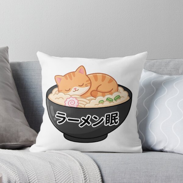 Item preview, Cute Ramen Sleep Cat Kawaii Cartoon Japanese designed and sold by chattsuede.