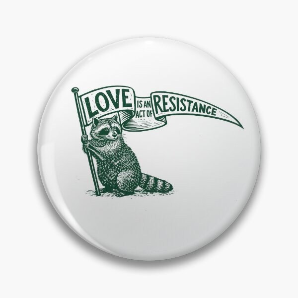Item preview, raccoon retro meme, love is an act of resistance, funny political activism Anti-ICE designed and sold by borenclolahroy.