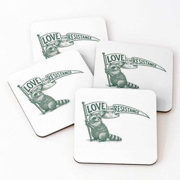 Item preview, raccoon retro meme, love is an act of resistance, funny political activism Anti-ICE designed and sold by borenclolahroy.