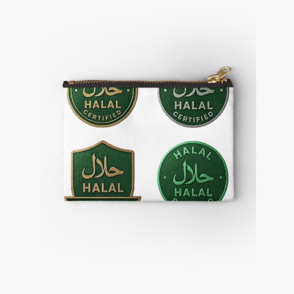 Item preview, Halal certification labels for food and product authenticity designed and sold by Creative88Art.