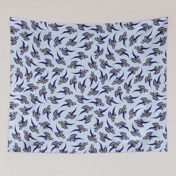 Item preview, blue-yellow flowers, Petrykivka style designed and sold by Sunflower-7.