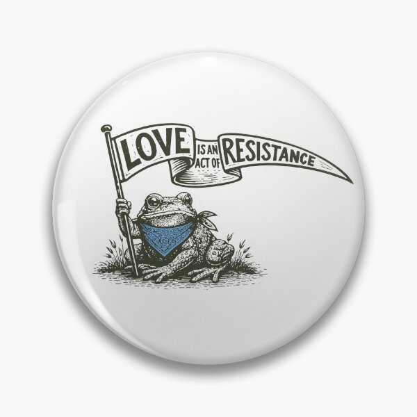 Item preview, frog protest, ANTI-ICE, love is an act of resistance, meme frog designed and sold by borenclolahroy.